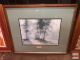 Artwork - Art Affaire Inc. Okla. City, signed framed/matted print, tree lined path