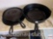 Kitchen ware - Cast iron cookware, 2 skillets, griddle