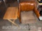 Furniture - vintage roller chair and wooden tv tray
