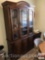 Furniture - China Hutch cabinet, 1 glass door, 2 glass front panels, 3 base doors