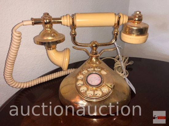 Telephone - Regal French rotary telephone, 10.5"wx8"hx5"d