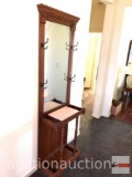 Furniture - Hall tree, Mirrored, 4 double hooks, umbrella holders