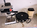 Kitchen ware - sm. appliances - Maxim Expresso/cappuccino maker, coffee mill, electric crepe griddle