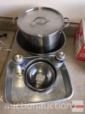 Kitchen ware - Stainless Steel stock pot, bowls, pan and stainless steel cleaner