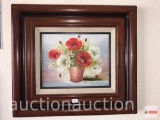 Artwork - Floral print, double tray framed & matted, 18