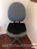 Office - Office chair, 5 star wheeled base, adjustable office task chair and seat cushion,