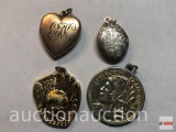 Jewelry - 4 charms/pendants, 2 are lockets