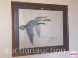 Artwork - Print by Charles E. Murphy, Geese, framed & matted, 24.25