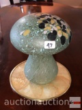 Art glass - Handmade Boda mushroom paperweight, Sweden, 5