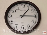 Clock - Sterling & Noble clock co. wall clock, round, black trim