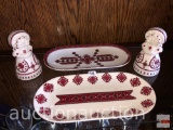 Dishware - 4 items - 2 oval servers and pr. salt/pepper and DMC Canada