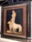 Artwork - Vargas trademark framed print, Nude woman warrior w/dogs