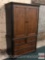 Furniture - Armoire, Barrington Black & Pine finish, solid pine and veneer, 2 door top, 4 drawer bas