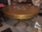 Furniture - Large round pedestal dining table, hand painted floral motif