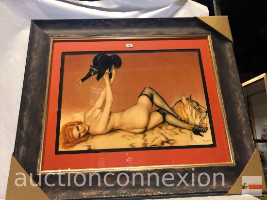 Artwork - print, Vargas Nude framed picture, Albert Vargas, NY 1919