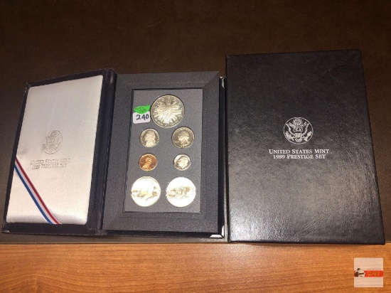 Coins - United States Mint 1989 Prestige set, 7 coin set in case
