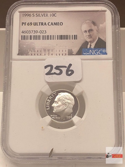 Coins - 1996s Clad 10C PF 69 Ultra Cameo graded coin