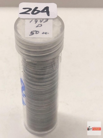 Coins - 1943D roll of Steel Head Pennies