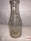 Bottle - Vintage Silver Seal Meadow Gold milk bottle, 1 quart, embossed writing