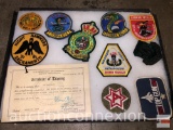 Military - patches and certificate of training