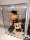 Harley Davidson stuffed animals - 2 Pigs in plastic storage case