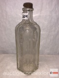 Bottle - Advertising vintage clear Kreml Hair tonic bottle, raised letters,