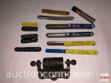 Vintage Fineline lead pencil refills, erasers and embossed metal hinge