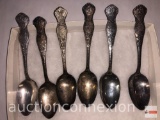 Collector spoons - 6 US States - 2 Montana, 1 Nevada, 2 Arizona, 1 California