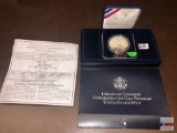 Coins - Silver Proof Dollar, 2000 Library of Congress Commemorative coin program United States mint