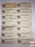 Ephemera - 14 early 1900's Utah, Ogden State Bank Checks, Becker Brewing & Malting Co.