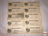 Ephemera - 10 early 1900's Utah, Ogden State Bank Checks, Becker Brewing & Malting Co.