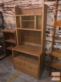 Furniture - 2 pc. storage/display cabinet, top hutch, 1 drawer base on wheels