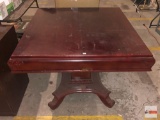 Furniture - Large square dining table with dovetailed drawer