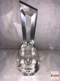 Crystal perfume bottle with ground stopper