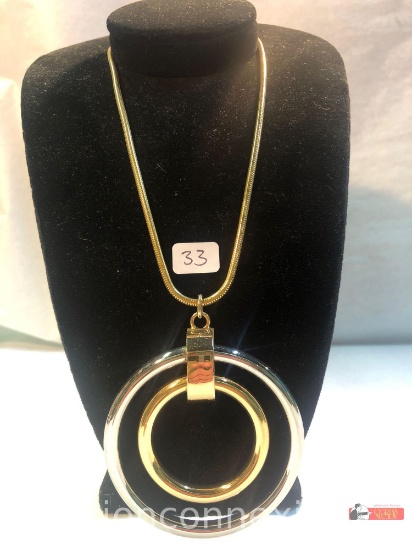 Jewelry - Necklace, lg. signed Napier, 3.25"w pendant