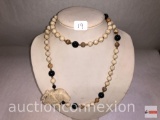 Jewelry - Necklace, lg. stone beaded with carved elephant, long