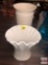Art Pottery - 2 white vases - Bauer ribbed 7.5