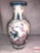 Vase - Asian/Chinese Vase Bl/wh/pink 12