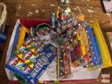 School / office supplies - pencils, colored pencils, erasers etc.
