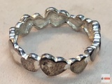 Jewelry - Ring - Hearts band, marked sterling