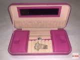 Jewelry - Travel case and metal jeweled hair comb