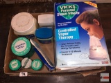 Vanity items - Vicks steam inhaler, Vicks VapoRub and Vaseline