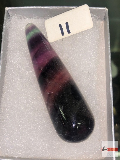 Amethyst tear drop, polished, 2.75"