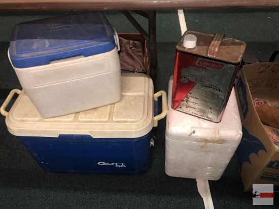 Coolers and camp fuel