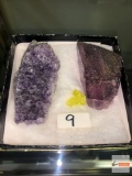 Quartz Crystal - 3 - 2 purple amethyst, 3