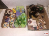 Disney collectibles - pins, sandles, bags, Button pins, photo album