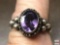 Sterling - Jewelry - Ring with purple stone, sz. 7.5, 5.8 GTW