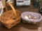 2 Baskets - 1 Longaberger and 7 decor eggs