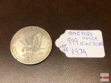 Coin - Silver - One Troy ounce .999 fine silver, 1974 The Eagle Medallion, Industrial Silver Co.