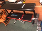 2 Exercise weight benches - Costway bench and Crescendo Fitness multi positional bench